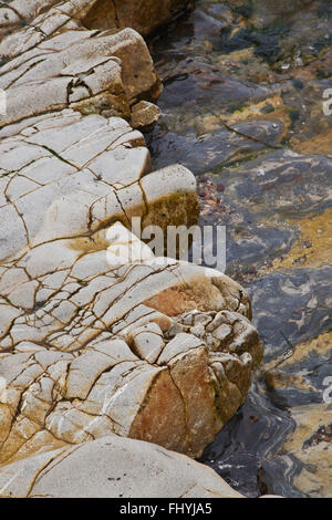 ROCK FORMATIONS are a favorite subject at WESTON BEACH - POINT LOBOS STATE PARK, CALIFORNIA Stock Photo