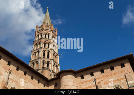 Photograph of the basilica Saint-Sernin in Toulouse, France. Stock Photo