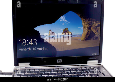 Microsoft Windows 10 on a laptop Stock Photo