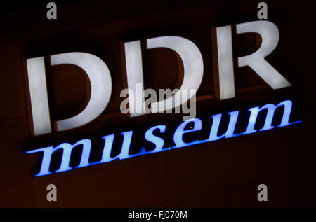 Markenname: 'DDR Museum', Berlin. Stock Photo