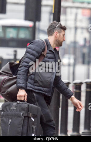 Manchester, UK. 27th Feb, 2016. Former four time super middleweight champion Carl Froch MBE arrives at Manchester's Malmaison Hotel ahead of tonights highly anticipated bout between Carl Frampton & Scott Quigg at the Manchester Arena. Credit:  Cernan Elias/Alamy Live News Stock Photo