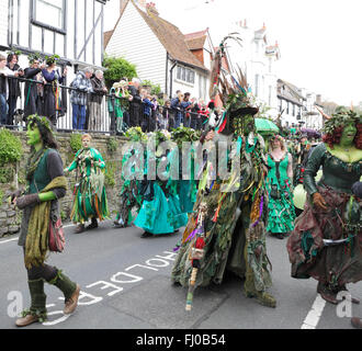 Hastings Old Town Jack-in-the Green May Day Bank Holiday procession, Sussex, England, Britain, UK, GB Stock Photo