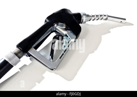 Black Fuel Pump Nozzle With Shadow Stock Photo