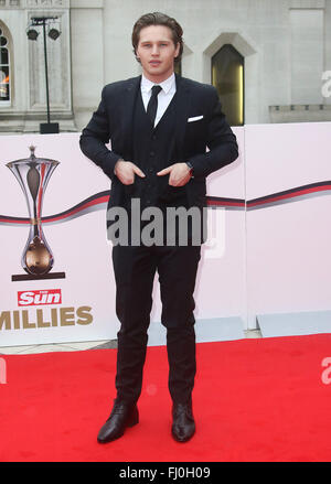Jan 22, 2016 - London, England, UK - Danny Walters arriving at The Sun Military Awards, Guildhall - Red Carpet Arrivals Stock Photo