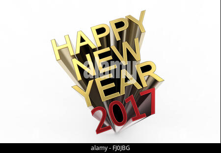 Happy new year 2017 isolated on a white background Stock Photo