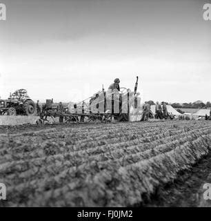 Farmers ploughing competition at Cruckton on Shropshire 1960s Stock Photo