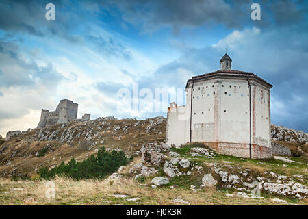 santa maria della pietà church view in rocca calascio Stock Photo