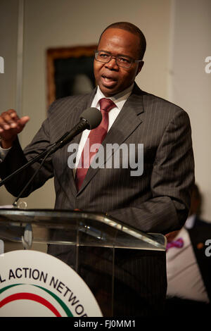 Ken Thompson, Brooklyn DA speaks at Martin Luther King Jr. day at NA House of Justice Harlem Stock Photo