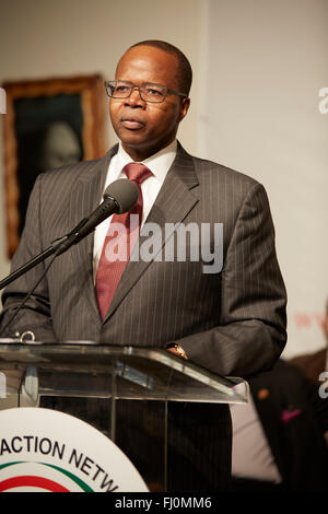 Ken Thompson, Brooklyn DA speaks at Martin Luther King Jr. day at NA House of Justice Harlem Stock Photo