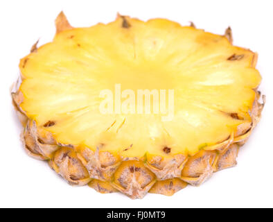 pineapple slice isolated on white background with clipping path and ...