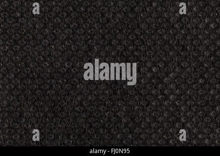 Black plain fabric, textile. Close up shot Stock Photo