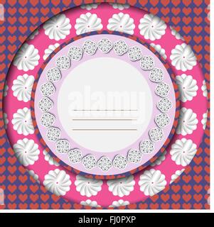 Girlish school agenda cover. Greeting card. Marriage invitation card. Digital background vector illustration. Stock Vector