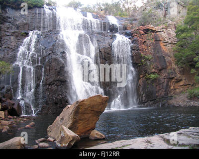 The MacKenzie Falls, a waterfall in The Grampians National Park. Stock Photo