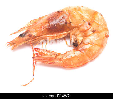 king grilled shrimp isolated on white background Stock Photo