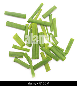 chopped green onion isolated on white background Stock Photo