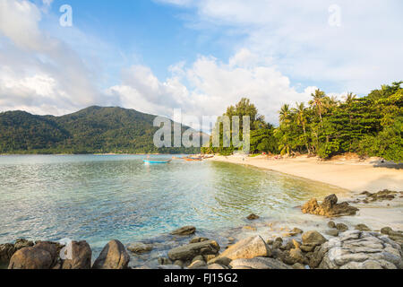 Koh Lipe sunset beach is a relax beach on the popular island in the Andaman sea in south Thailand, very close to the Malaysia bo Stock Photo