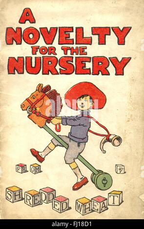 Advertising booklet for Shredded Wheat by artist John Hassall  titled A Novelty for the Nursery  1905 Stock Photo