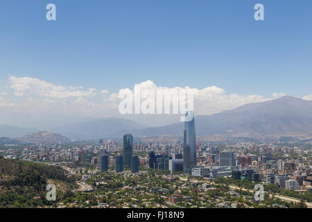 Panoramic view of Santiago de Chile in South America. Stock Photo