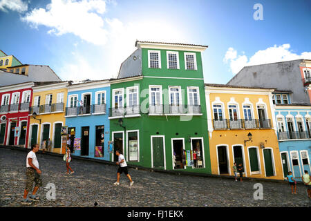 Largo do Pelourinho is a historic neighborhood located in the western zone of Salvador de Bahia , Brazil. Stock Photo