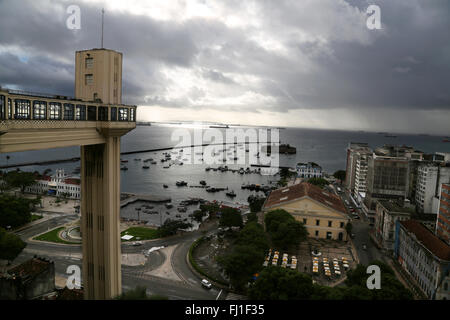 Harbor and seafront of Salvador de Bahia, Brazil Stock Photo