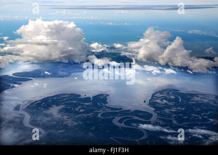 Aerial view of Amazon river, Brazil Stock Photo