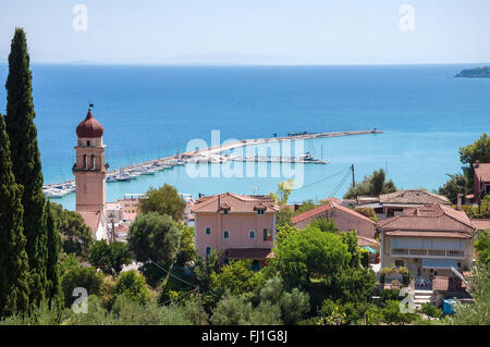 View of port in Zante town, capital city of Zakynhtos, Greece Stock Photo