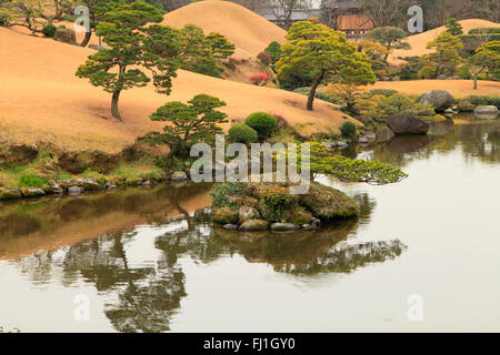 Japan, Kumamoto, Suizenji Garden, Stock Photo