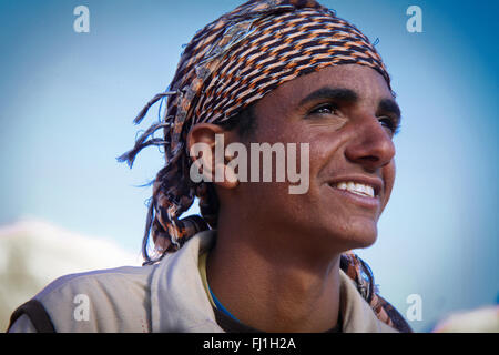 Beduin in the site of Petra, Jordan Stock Photo