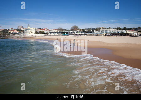 Portugal, resort town of Estoril, Praia Do Tamariz Beach, popular tourist destination near Lisbon Stock Photo