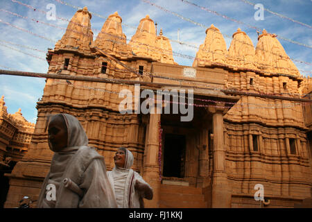 Jain temple inside  Jaisalmer fort, Rajasthan, India Stock Photo