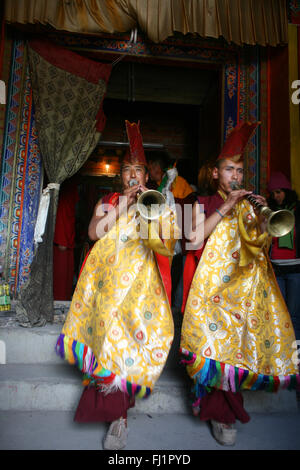 Celebrations at Hemis monastery gompa near Leh in Ladakh, India Stock Photo