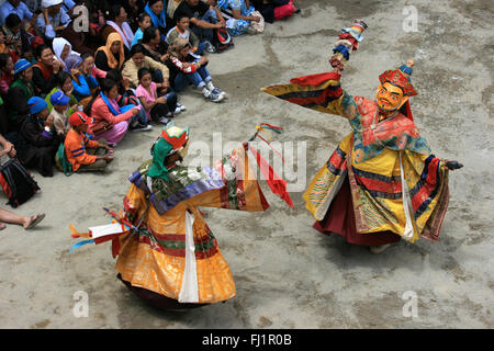 Celebrations at Hemis monastery gompa near Leh in Ladakh, India Stock Photo