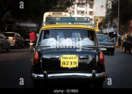 Taxi cab in Mumbai , India Stock Photo