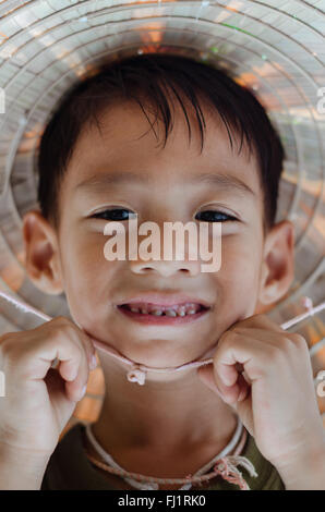 Smiling Face of Asian Boy (close up). Stock Photo