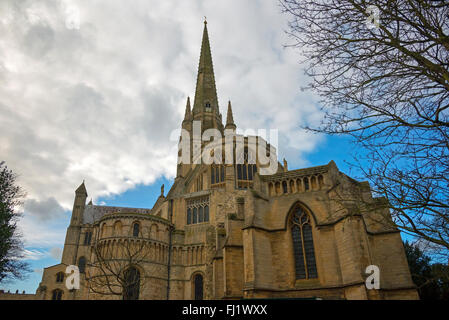 Norwich Cathedral from the east Stock Photo