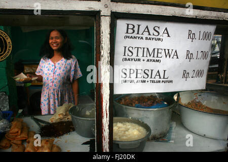 Street food vendor in Jakarta, Indonesia Stock Photo