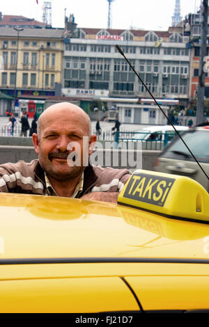 Turkish man taxi driver  in Istanbul Stock Photo