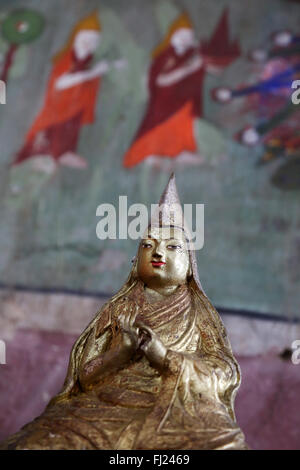 Buddha statue inside the Inside the Erdene Zuu monastery , Mongolia Stock Photo