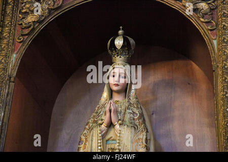 GARACHICO, SPAIN - JANUARY 20, 2016: Statue of Mother Mary in the church of Santa Ana in Garachico, Tenerife, Canary Islands, Sp Stock Photo