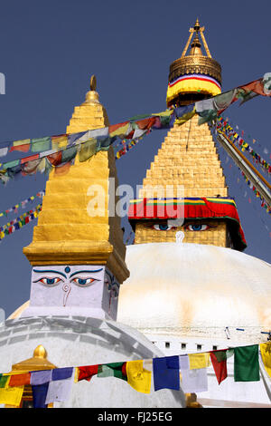 Boudhanath stupa, Katmandu valley Stock Photo