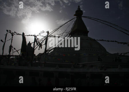 Boudhanath stupa, Katmandu valley Stock Photo