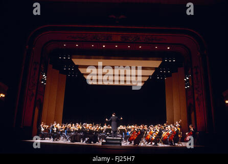 Delaware Symphony Orchestra in Grand Opera House; Wilmington; Delaware; USA Stock Photo