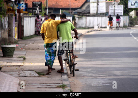 Friends in Negombo, Sri Lanka Sri Lanka Stock Photo