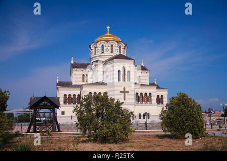 St. Vladimir's Cathedral in the territory ancient Chersonese in Crimea Stock Photo