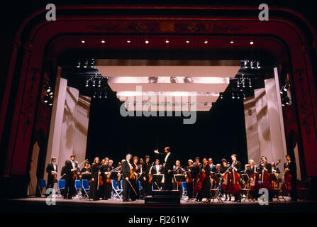Delaware Symphony Orchestra in Grand Opera House; Wilmington; Delaware; USA Stock Photo