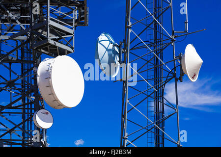 A WIRELSS TRANSMISSION TOWER at LOBO POINT on the Continental Divide - COLORADO ROCKIES Stock Photo