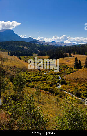 BRISTOL HEAD rises to 12713 feet in the SAN JUAN MOUNTAINS in SOUTHERN COLORADO Stock Photo