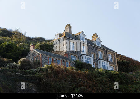Houses in Port Isaac, Cornwall, UK. Stock Photo