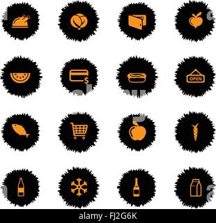 Grocery simply icons Stock Vector