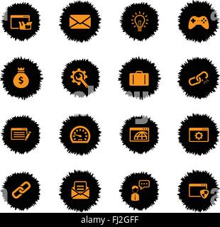 SEO and development simply icons Stock Vector